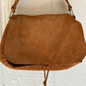 Sundance Tan Suede Shoulder Bag